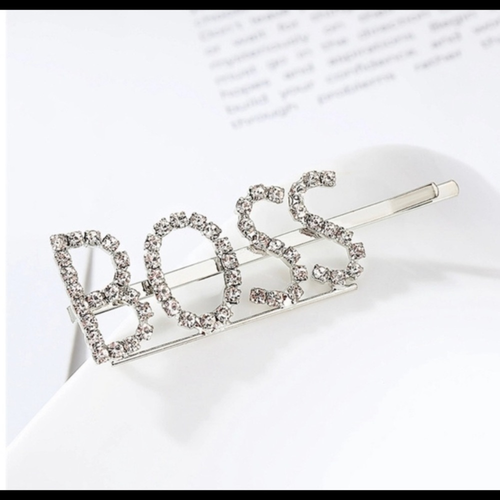 Boss Rhinestone Hair Barette